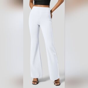 Halara Flex High Waisted Back Side Pocket Slight Flare Work Pants Med (Reg)